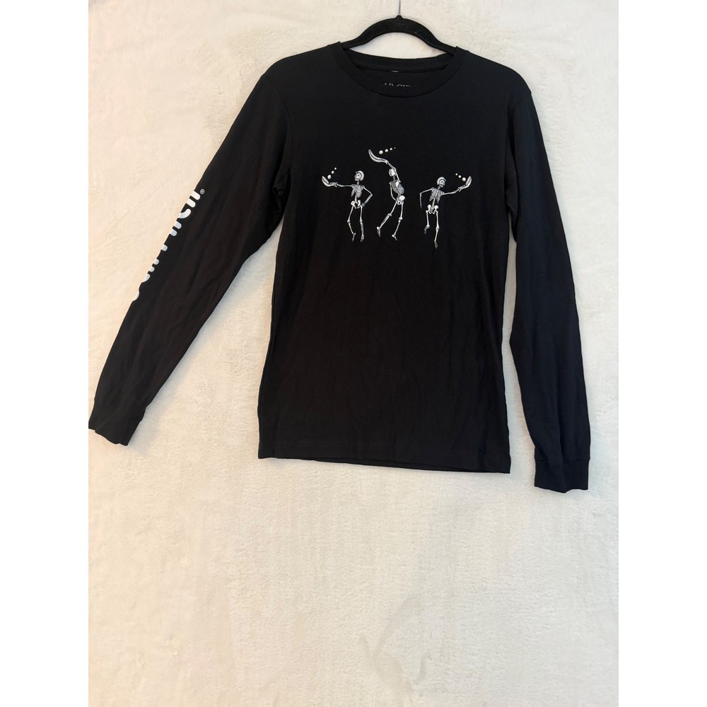 Cigar‎ City Brewing Jai Alai IPA Long Sleeve Shirt Mens Small Black Skeleton Tee